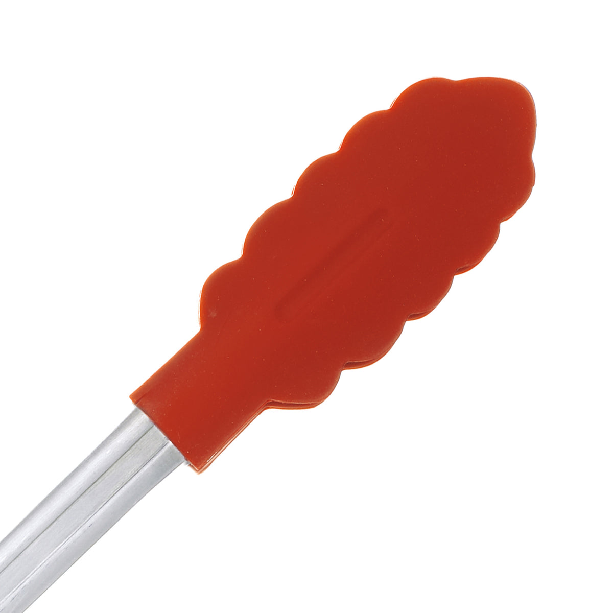 CUISIPRO red 24cm cooking and serving tongs with stainless steel handles and a locking mechanism for easy use.