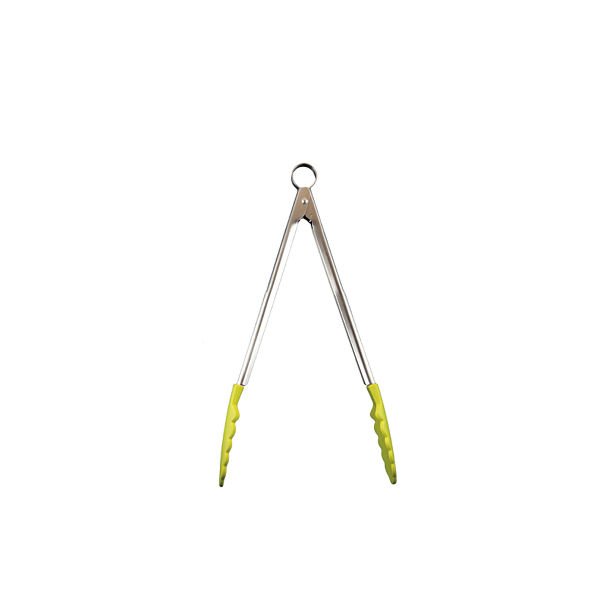 CUISIPRO green 24 cm kitchen and serving tongs with a sturdy grip, ideal for cooking, serving, and handling food.