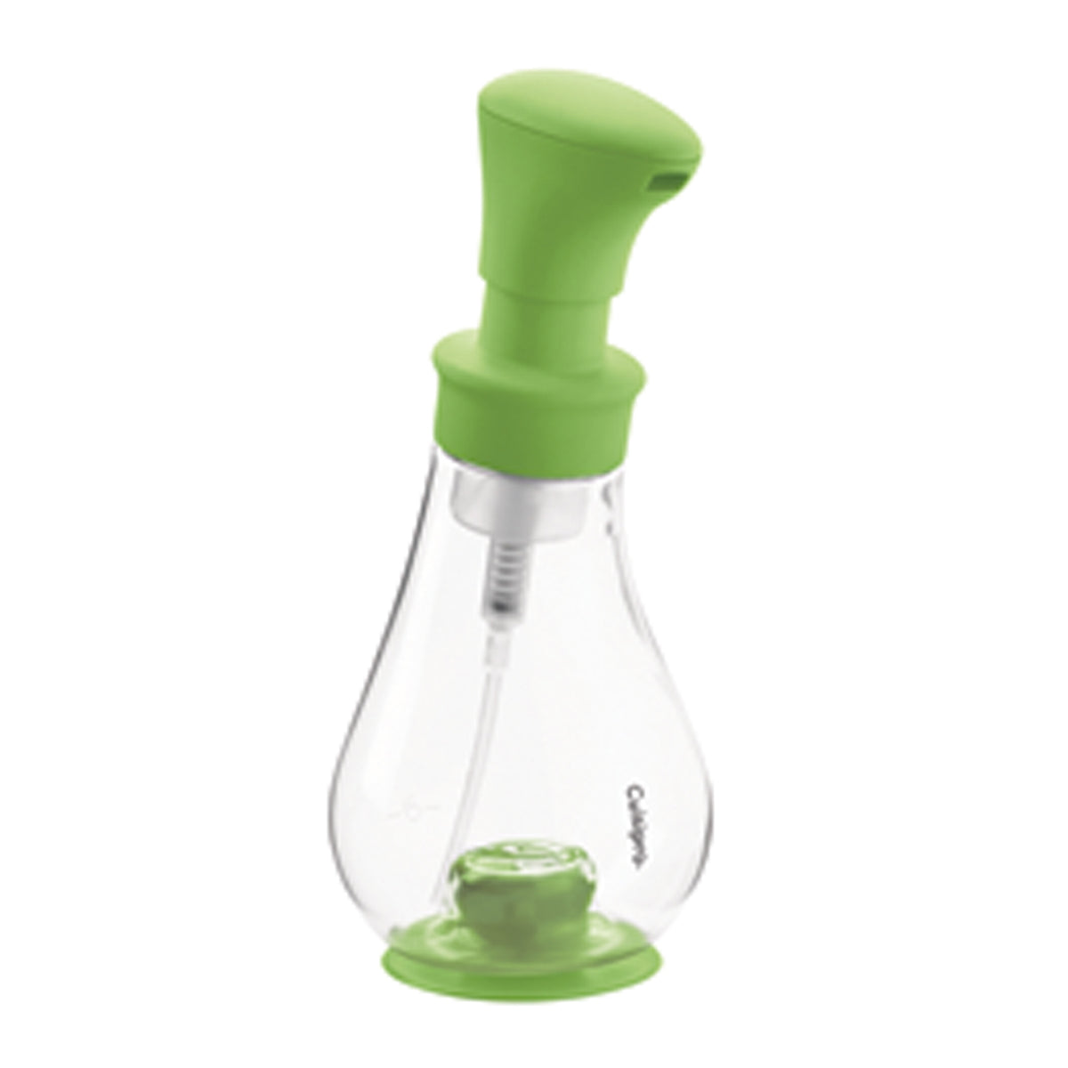 CUISIPRO chrom soap foam dispenser, 39 cm tall, with a sleek modern design and pump for dispensing hand soap foam.