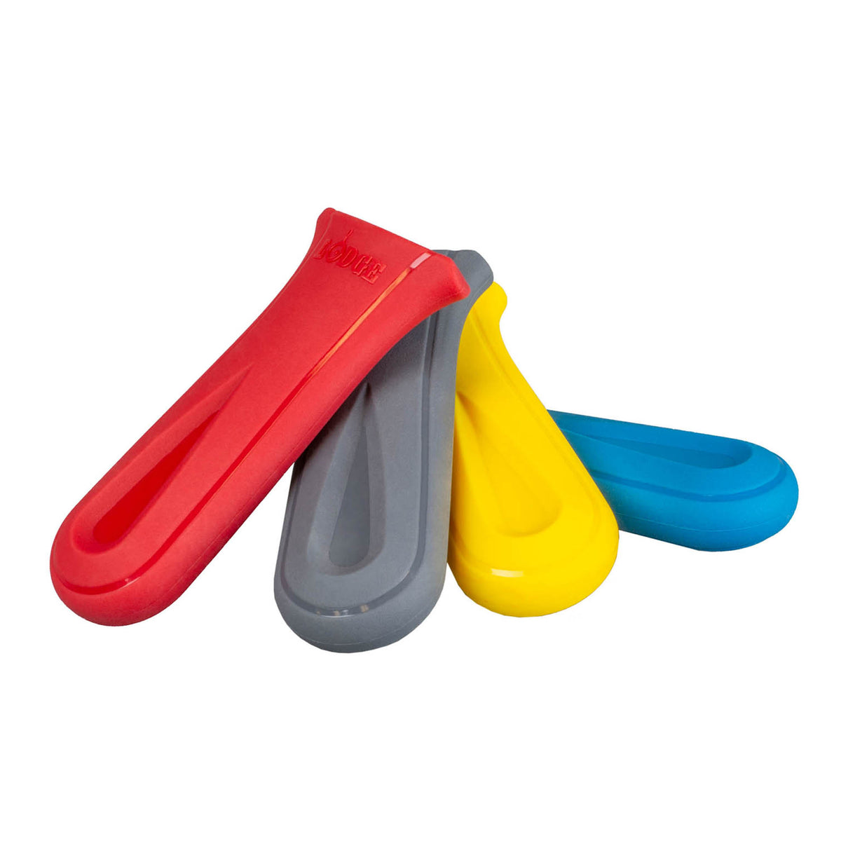 Yellow LODGE door handle guard, protective grip shield for enhanced safety and style on doors.