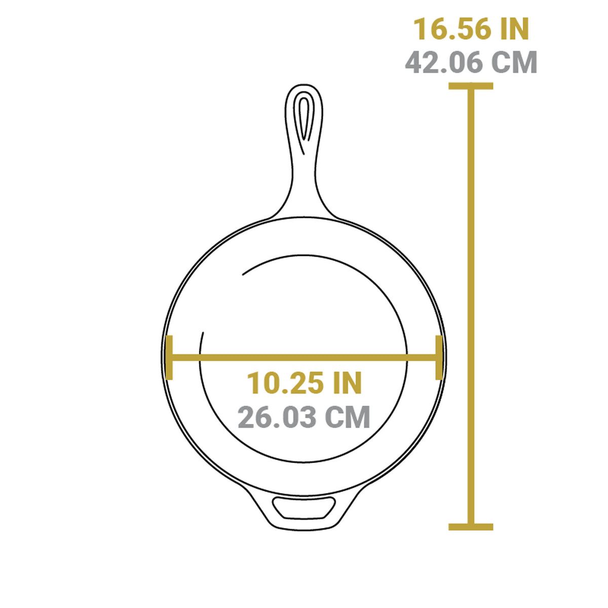 Lodge classic black cast iron skillet 25.4 cm for cooking and frying in durable, seasoned cast iron cookware.