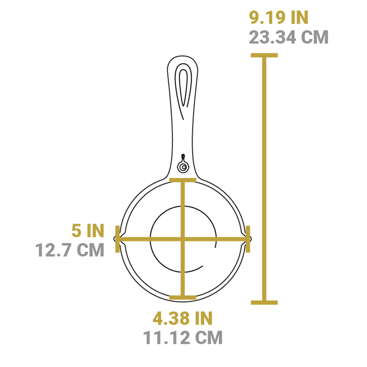 Lodge Classic black melting pot, 13.3 cm, made of durable material, ideal for melting and mixing ingredients.