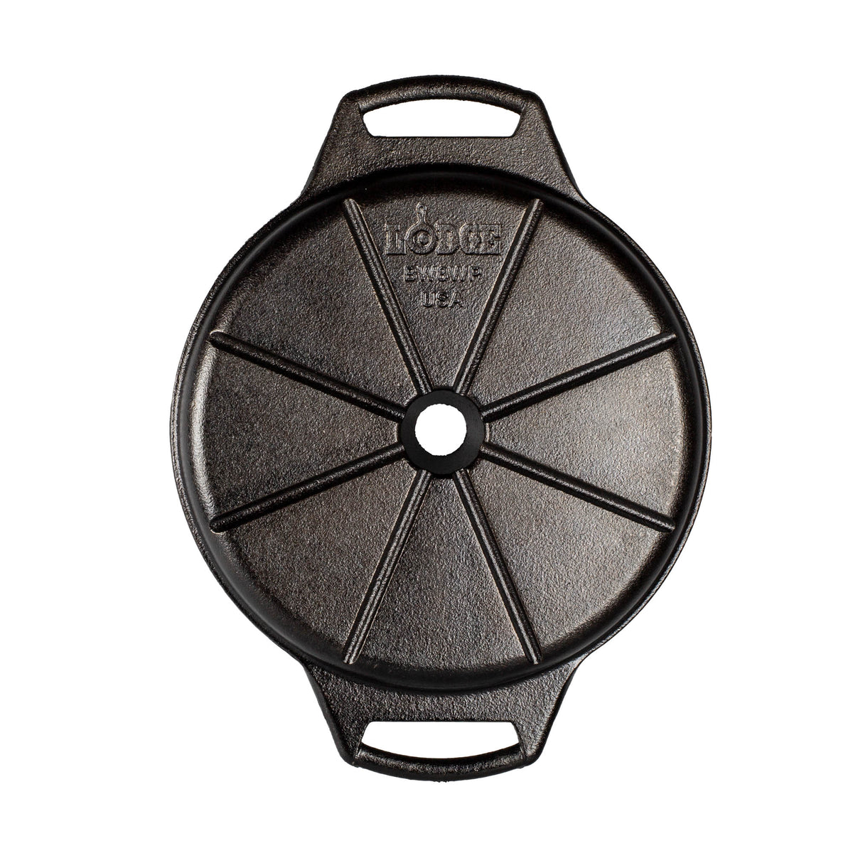 Lodge black 8-piece classic baking pan set with various shapes, ideal for oven baking and dessert preparation.