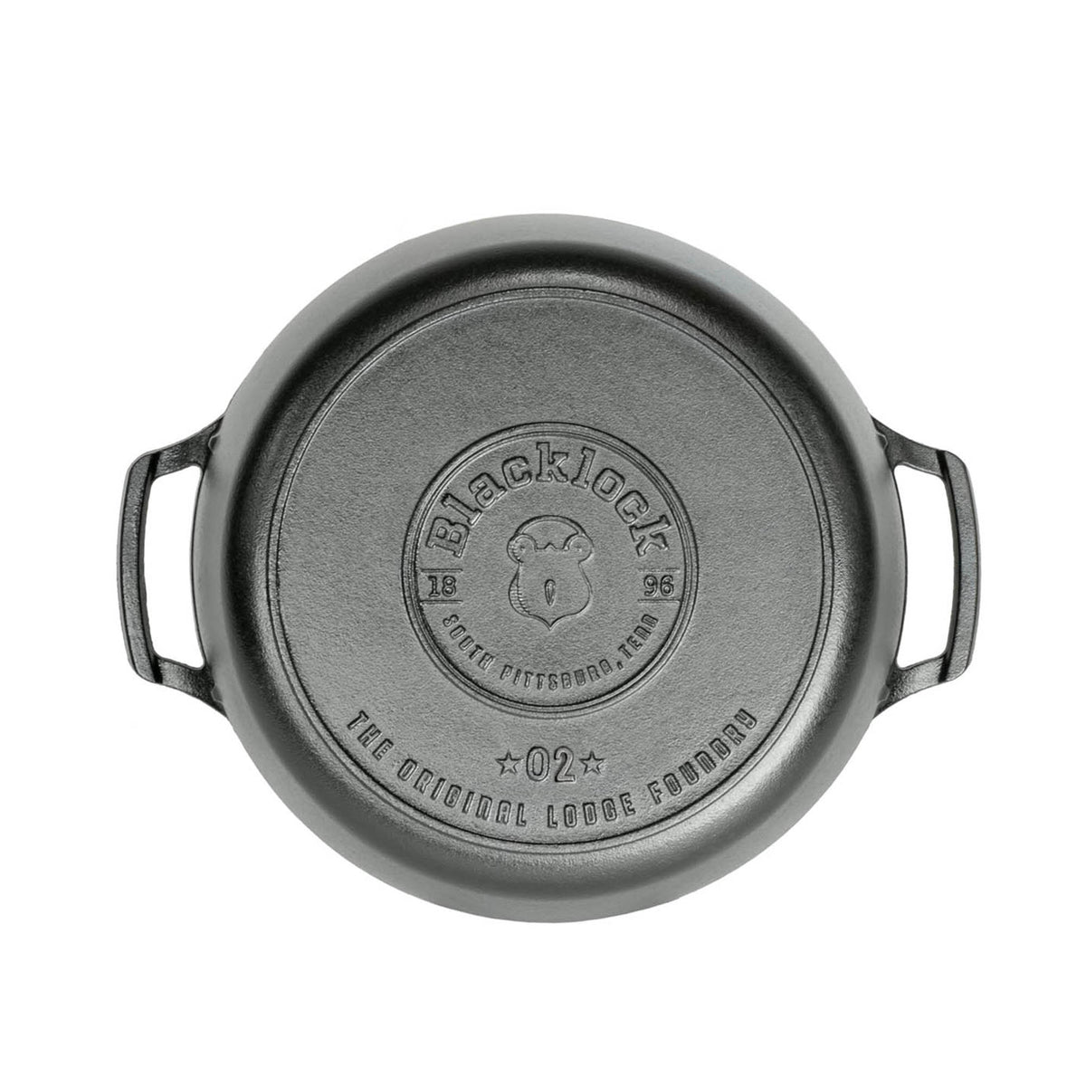 Lodge black cast iron skillet with a 5.2-liter capacity, durable black finish, ideal for versatile cooking.