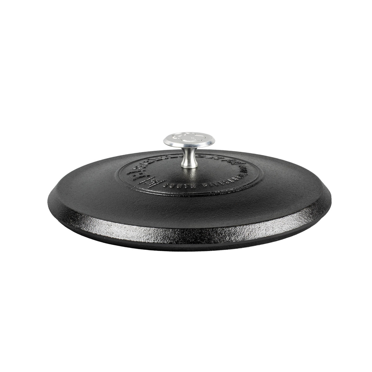 Lodge black cast iron skillet, 5.2-liter capacity, with a sturdy handle and smooth cooking surface.