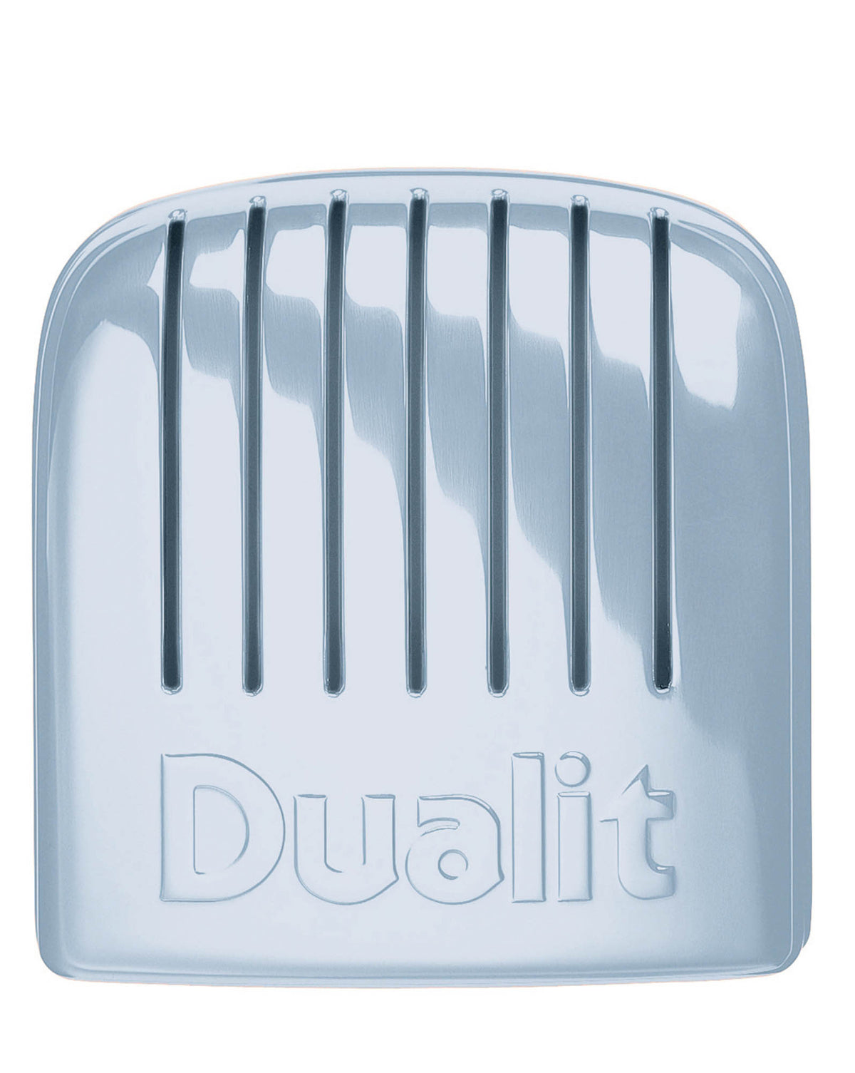 Dualit NewGen blue 4-slice toaster with modern design and control dials, ideal for quick and even toasting.