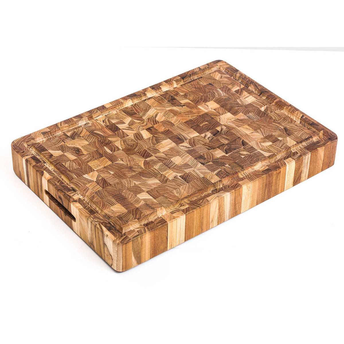 TEAKHAUS teak wood butcher block cutting board with smooth surface and sturdy build, ideal for chopping and food prep.