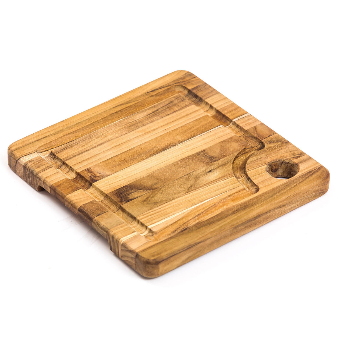 TEAKHAUS teak wood cutting board, MARINE series, rectangular teak chopping board with smooth finish and visible wood grain.