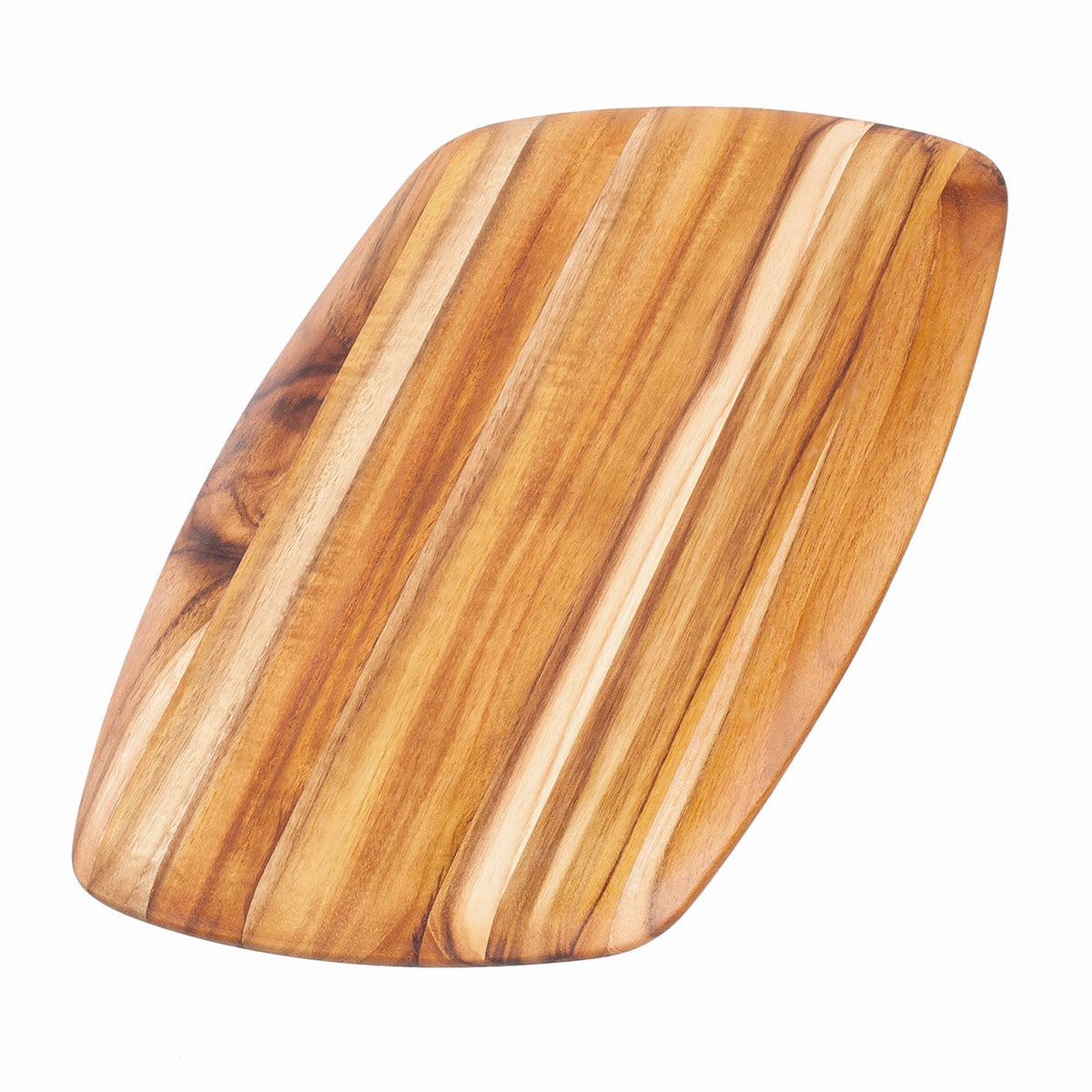 Rectangular TEAKHAUS teakwood cutting board with smooth surface and natural wood grain, ideal for food preparation.