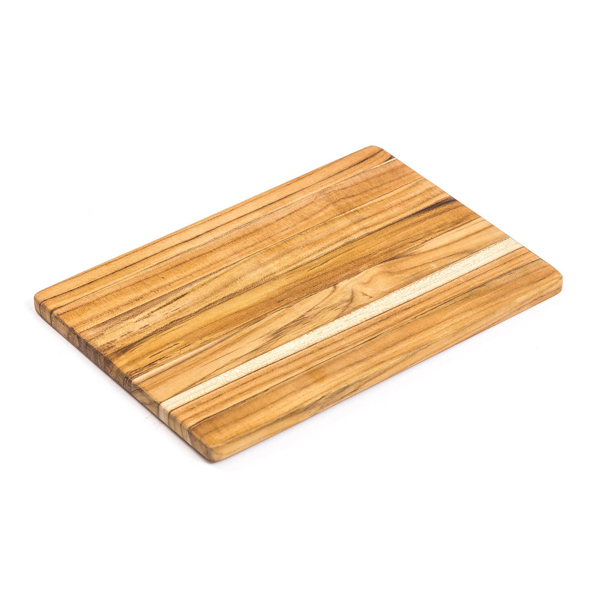 Teakhaus teak wood cutting board, ESSENTIAL series, natural finish, rectangular shape with smooth edges, ideal for kitchen prep.