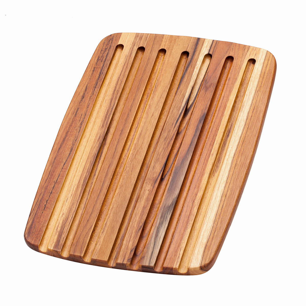 Teakhauss Teakholz-Schneidebrett ESSENTIAL, rectangular cutting board made from durable teak wood, ideal for kitchen use.