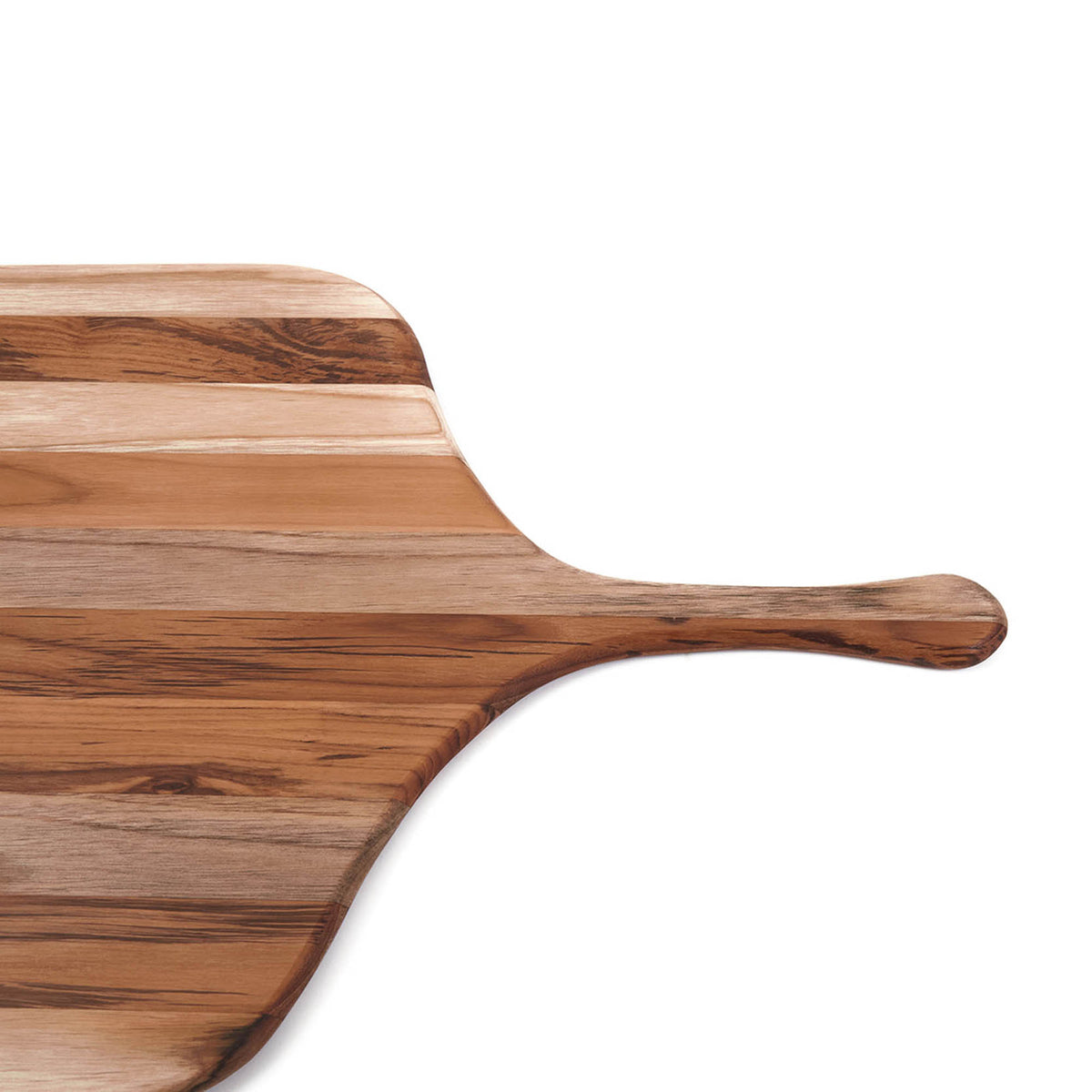 Teakhaus teak wood pizza cutting board with a smooth surface and natural wood grain for preparing and serving pizza.