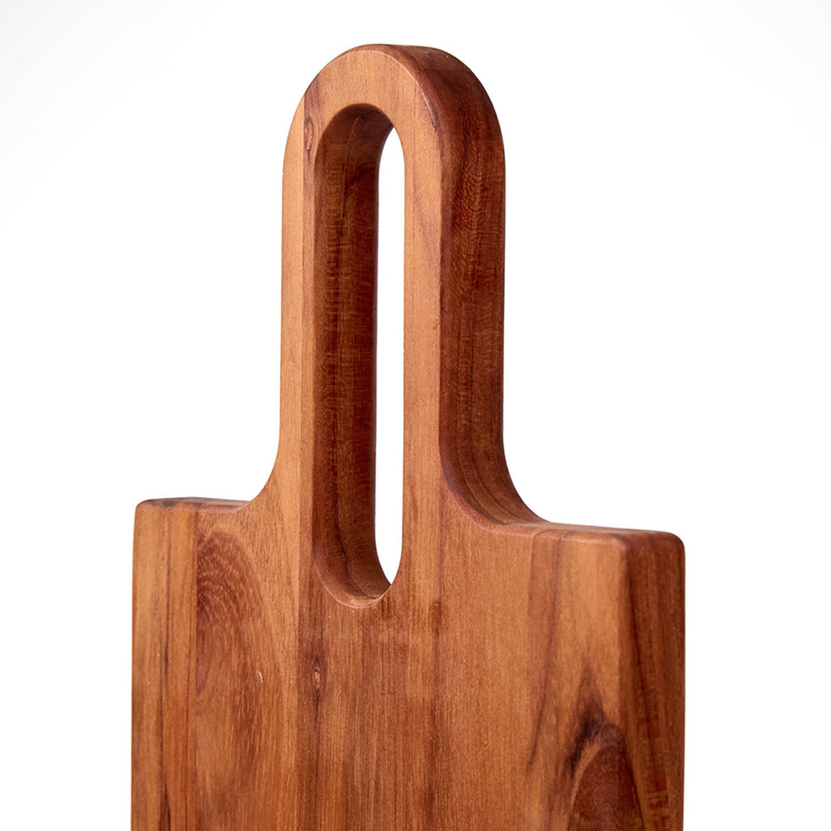 Teakhaus teak wood cutting board with bistro style design, durable surface, natural wood grain, ideal for kitchen prep and serving.