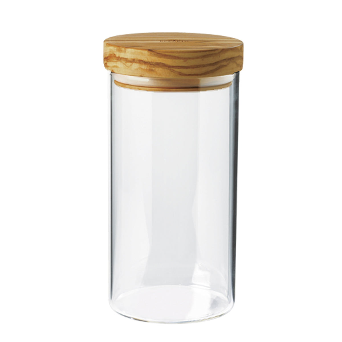 BÉRARD wooden storage jar with 900 ml capacity, featuring a natural wood finish and airtight lid for kitchen organization.