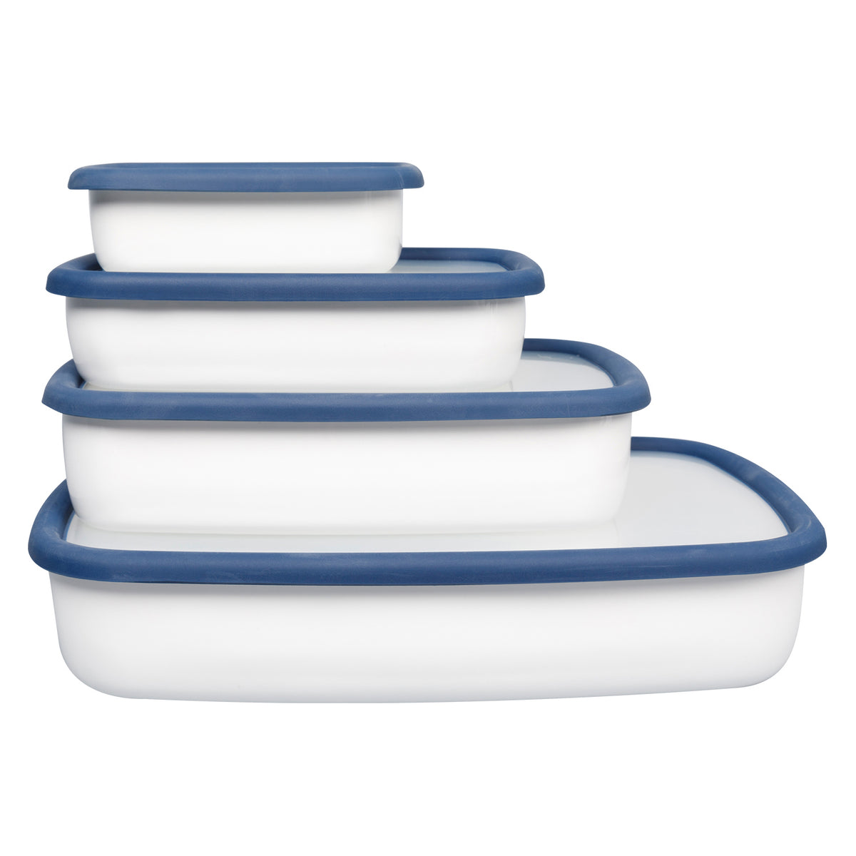 HONEYWARE Classic dark blue enameled saucepan, 1.7L capacity, durable emailledosen for cooking and food storage.
