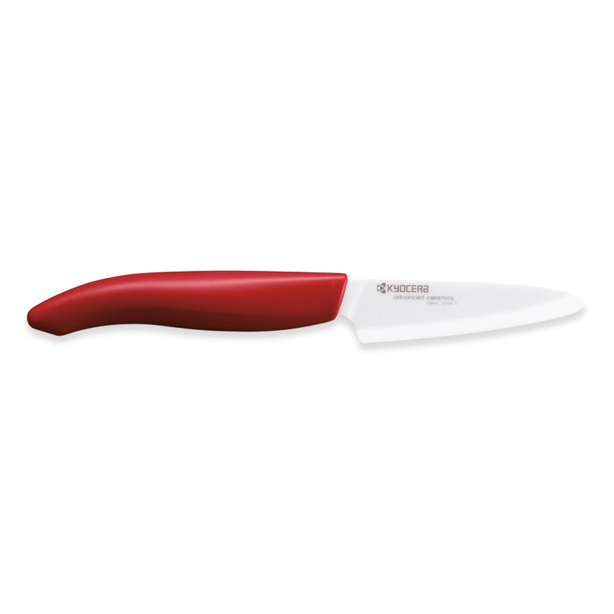 KYOCERA ceramic knife GEN RED in red with a sleek blade, ideal for precise cutting and kitchen use.