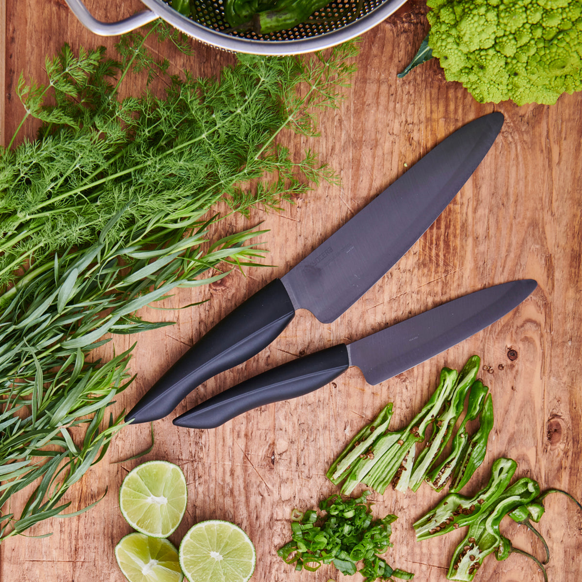 KYOCERA ceramic knife with black handle, GEN series, sharp and durable kitchen cutting tool