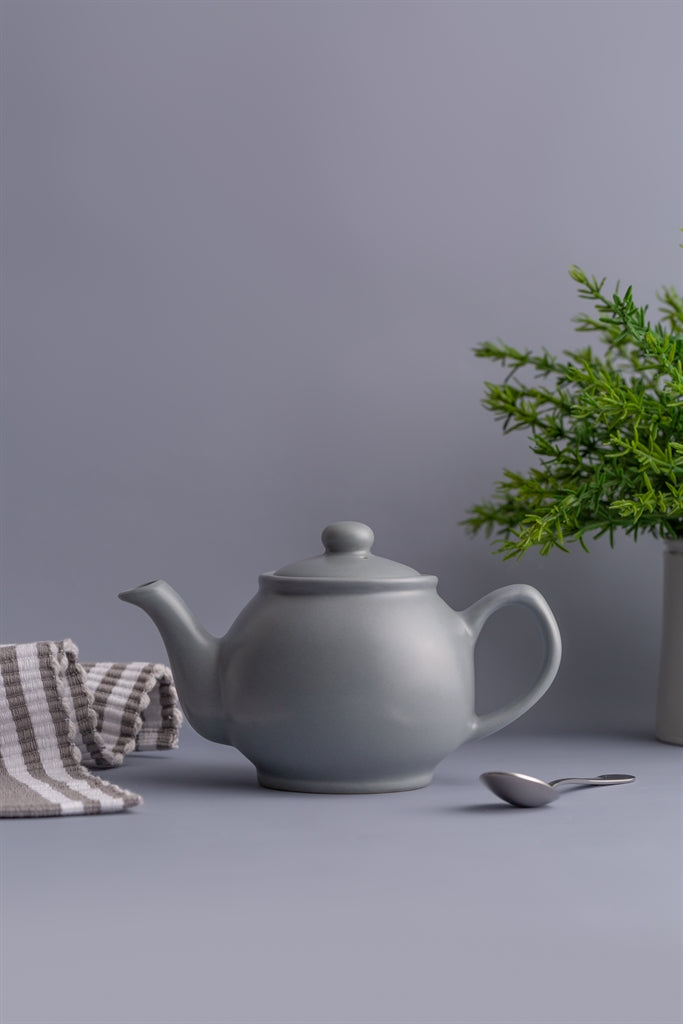 Gray teapot by Price & Kensington featuring a classic design, perfect for brewing and serving tea.