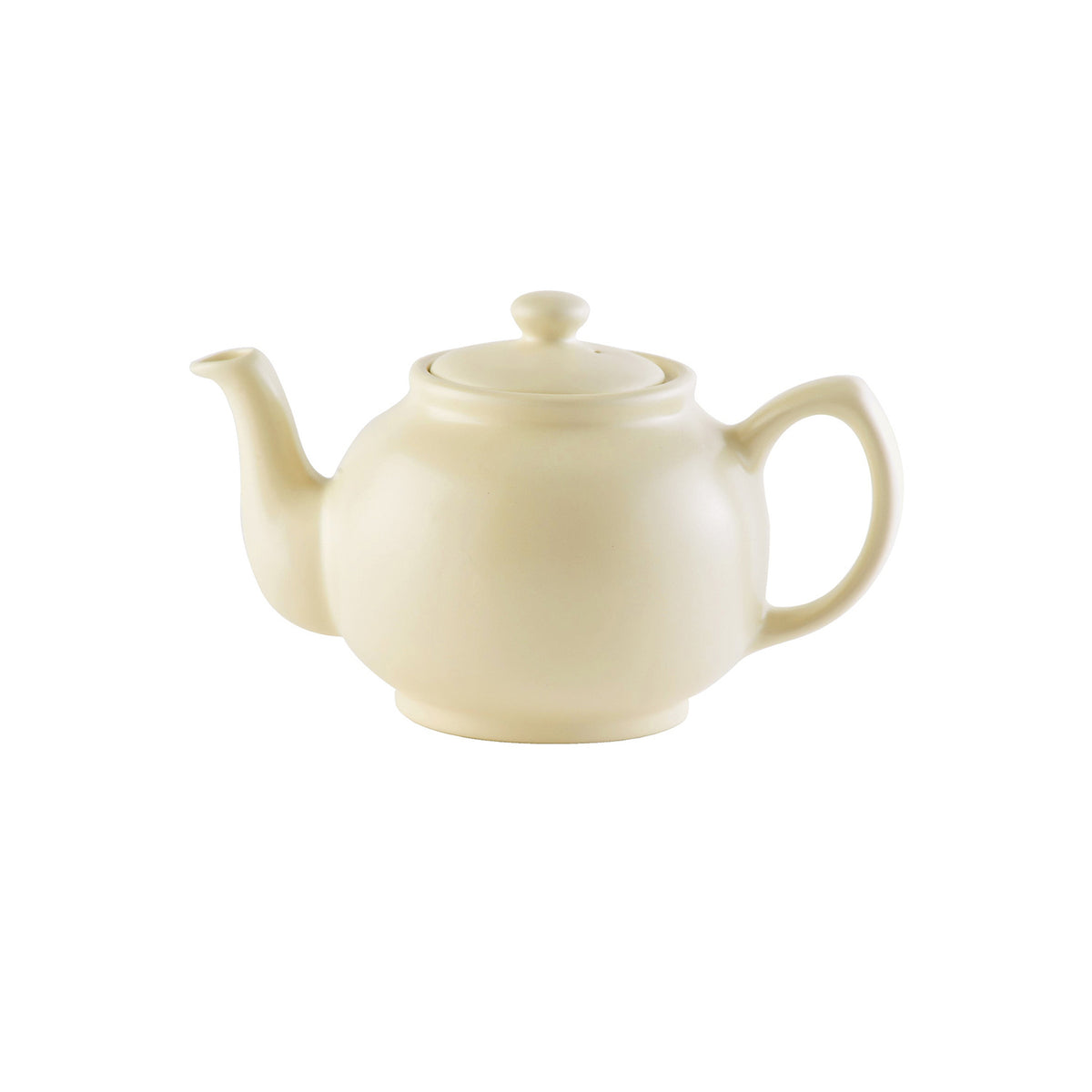 Cream-colored P & K Teekanne teapot with matching 2 cups, elegant design for serving tea in a stylish setting.