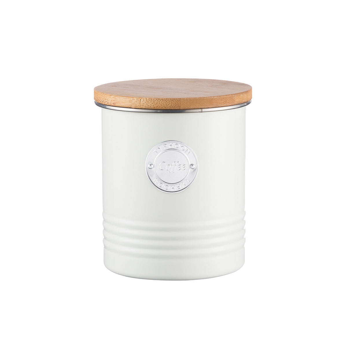 TYPHOON Vorratsbehälter in pastellcreme for storing dry foods, featuring a sleek, modern design and secure lid.