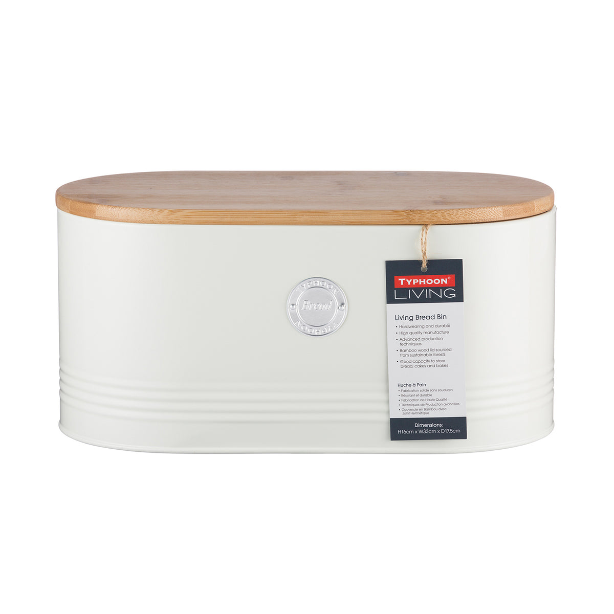 TYPHOON Vorratsbehälter in pastellcreme for storing dry goods, with a clear lid and sleek design.