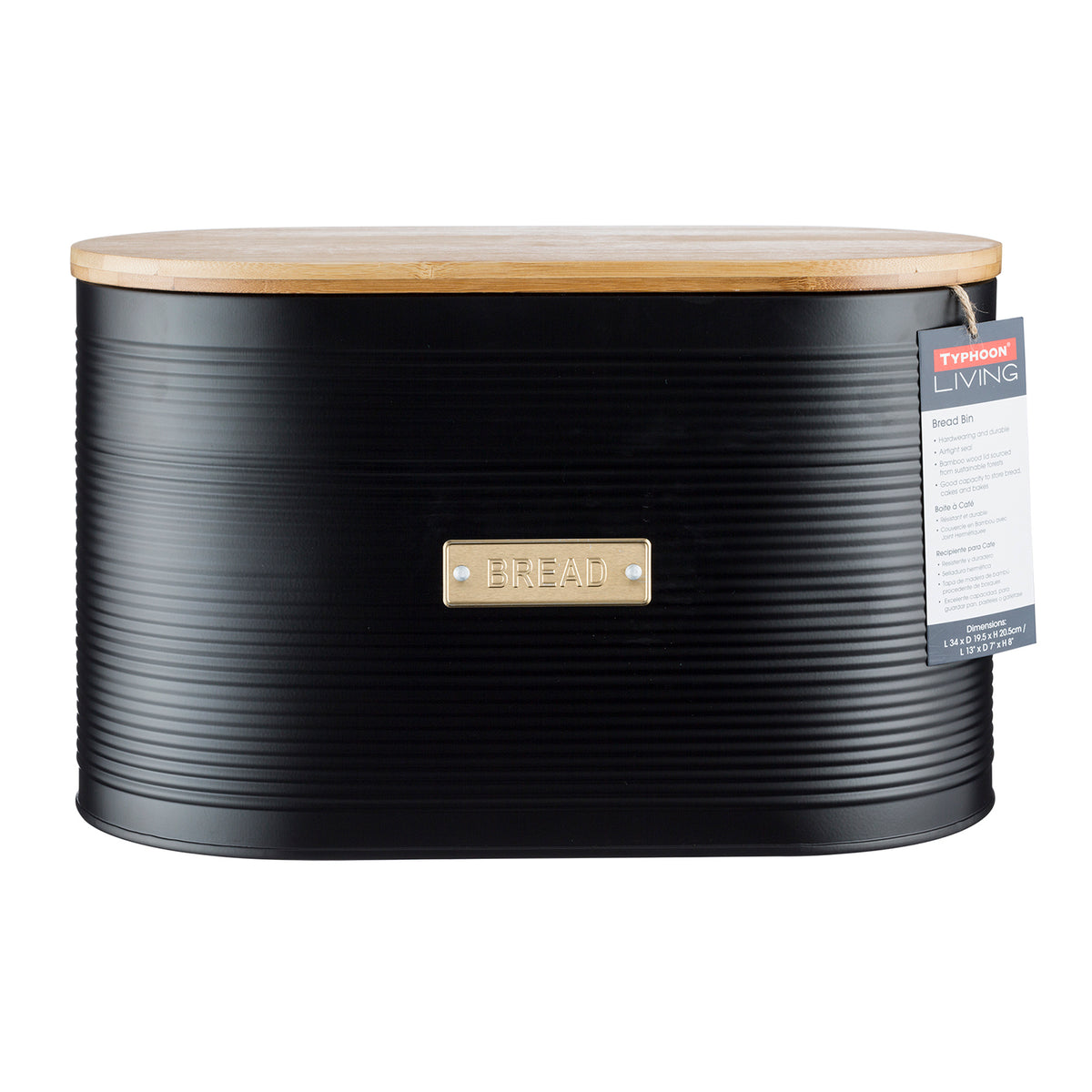 Black TYPHOON Vorratsbehälter storage container with a sleek design, ideal for kitchen organization and food storage.