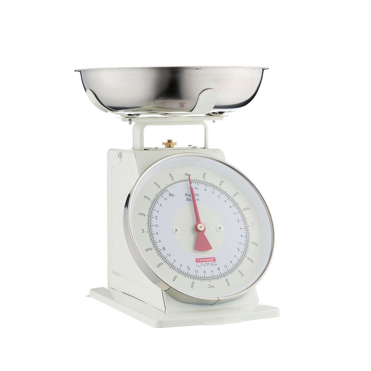 TYPHOON Küchenwaage LIVING in creme color, digital kitchen scale with clear display and modern design.