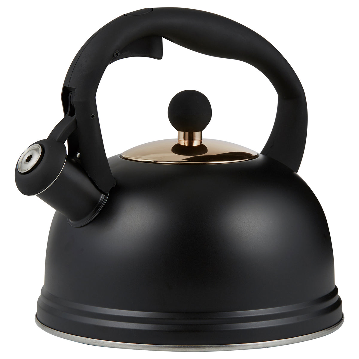 TYPHOON Living black 2L water kettle with a sleek design and ergonomic handle for boiling water.