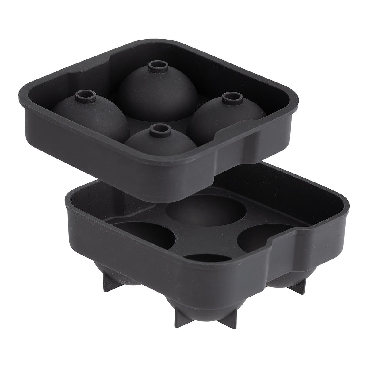 Black VINERS ice ball mold for making round ice spheres, shown in the image.