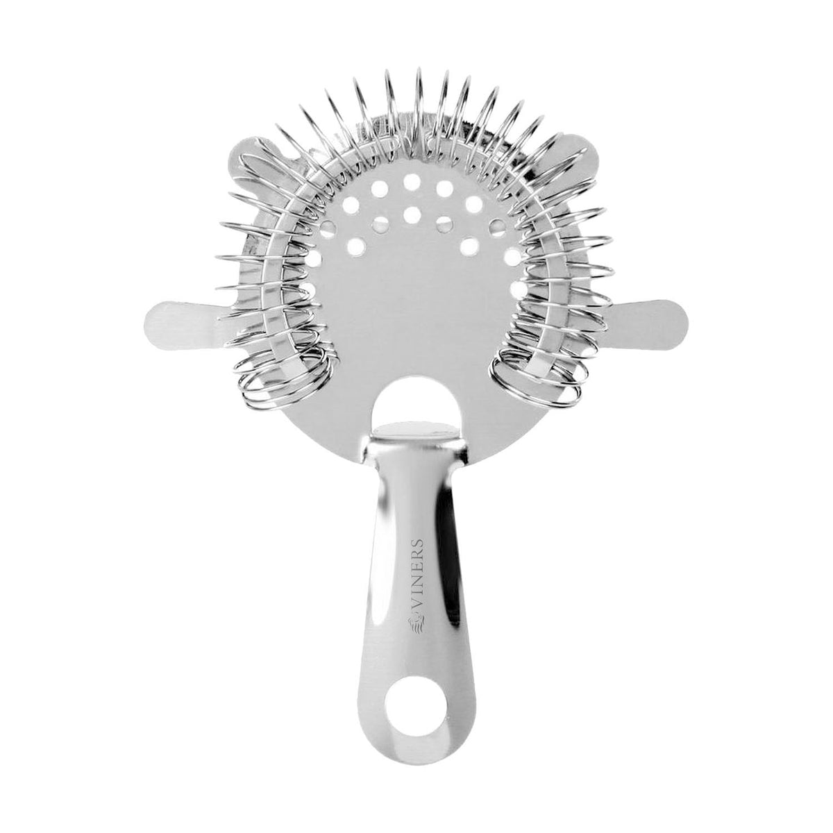 Viners stainless steel cocktail sieve with fine mesh for straining drinks, silver-colored bar tool for cocktail preparation