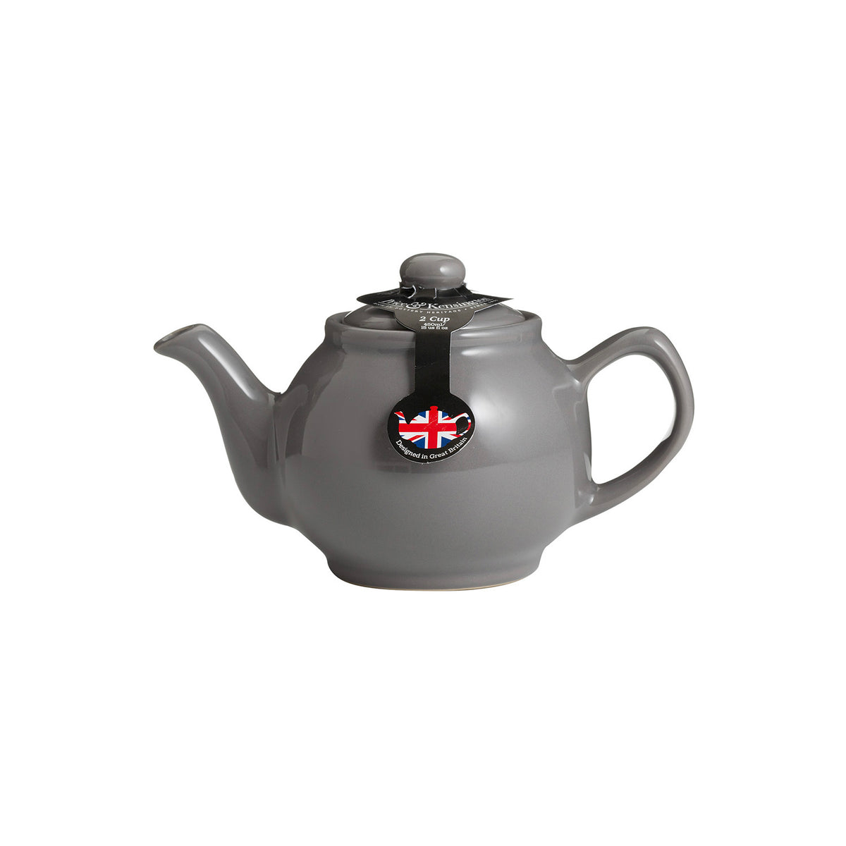 Anthrazit-colored P & K Price & Kensington teapot with a sleek, modern design, featuring a curved handle and spout.