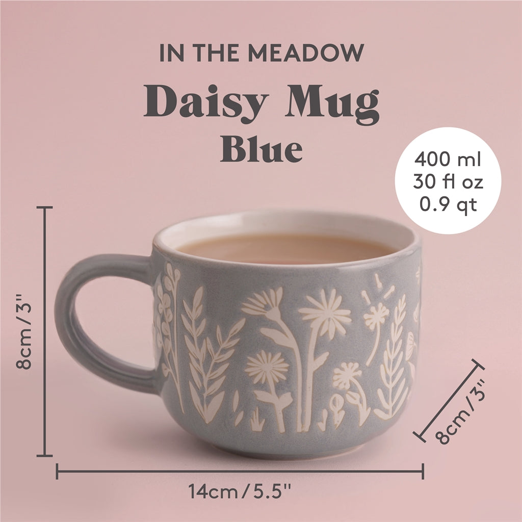 MASON CASH ceramic mug with tulip and sage botanical design, 400 ml capacity, featuring a white background and colorful floral pattern.