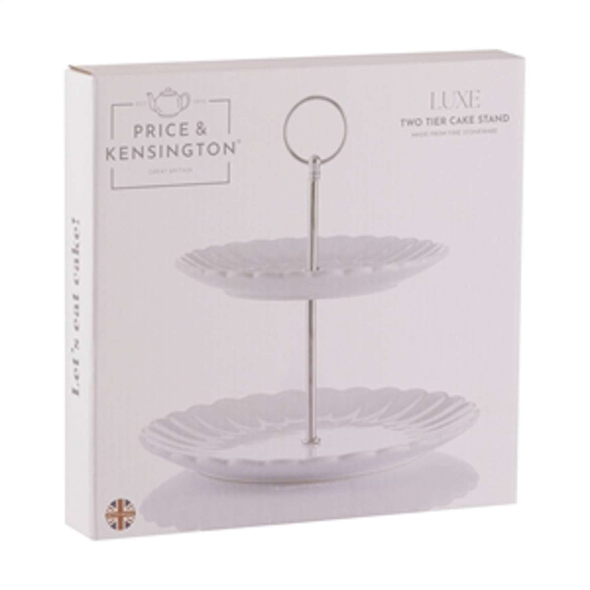 P & K Luxe white Keks-Etagére with multiple tiers, elegant display stand for cookies and treats, stylish kitchen decor.