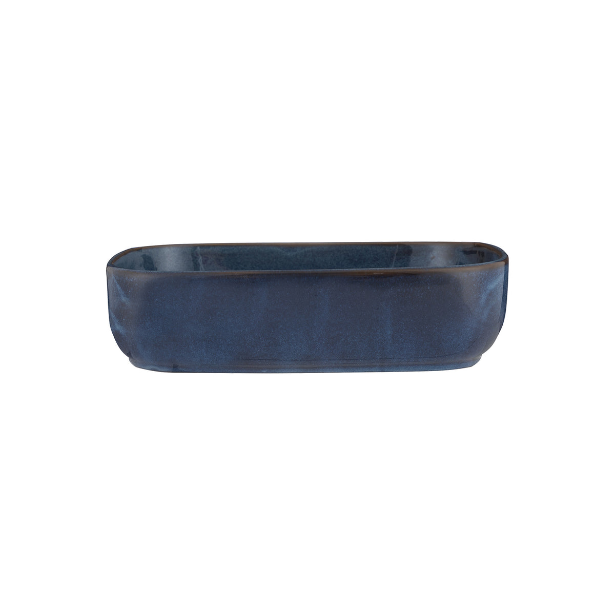 Mason Cash rustic charm blue baking dish, ceramic Auflaufform with a classic design, suitable for oven cooking and serving.