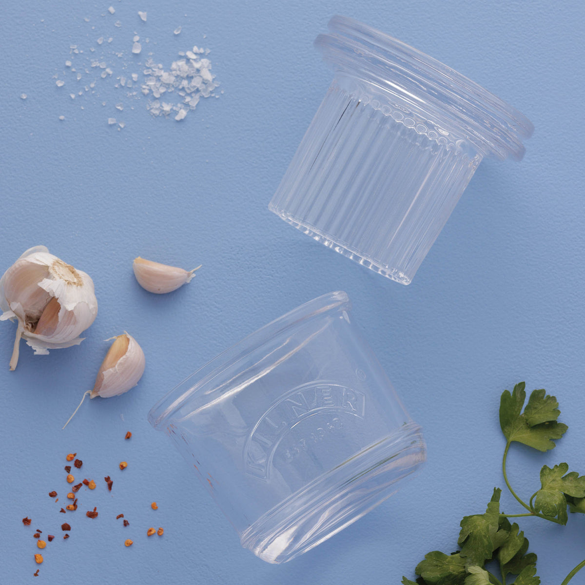 KILNER glass butterfässchen 200 ml butterdose with lid for storing and serving butter in a clear glass container