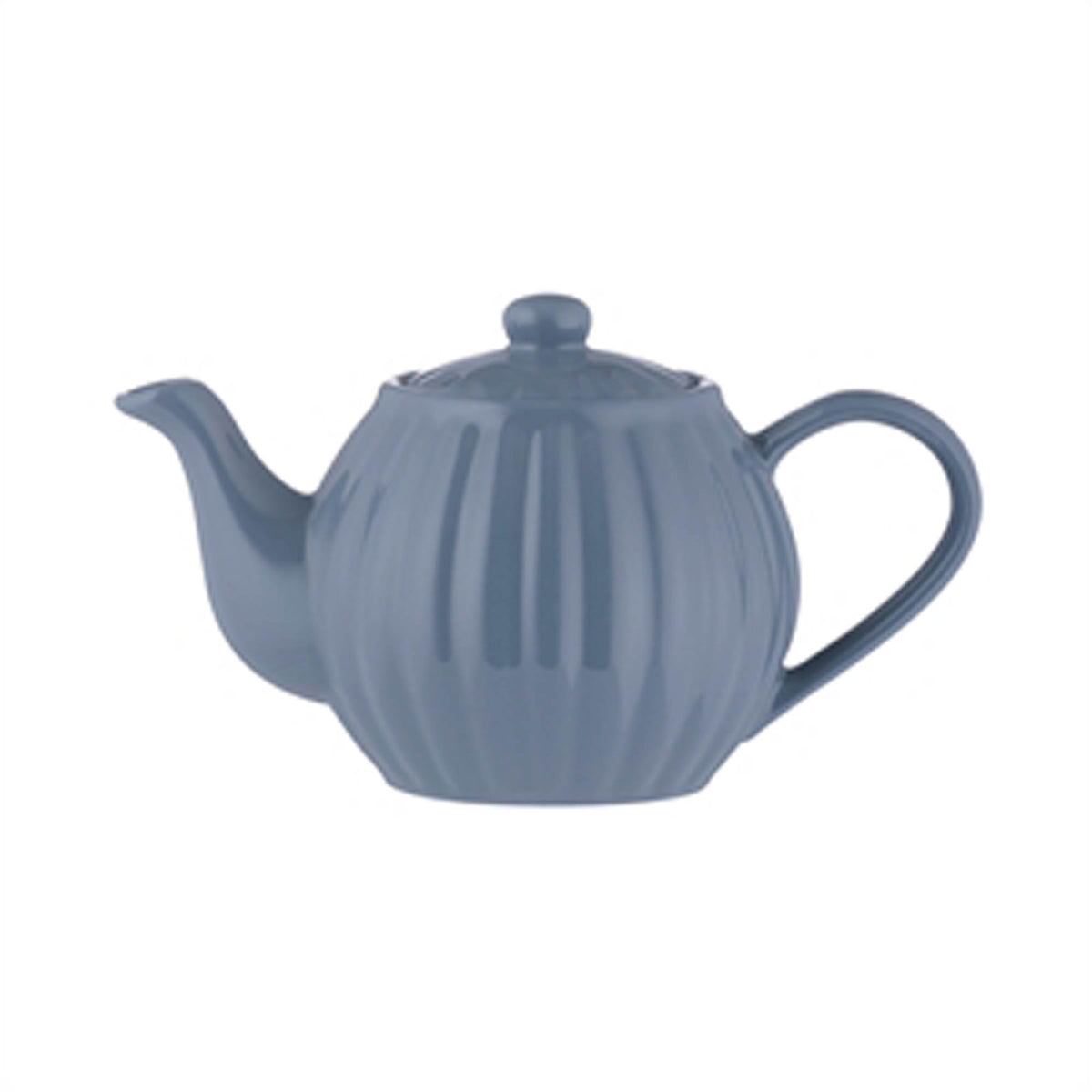P & K Teekanne by PRICE & KENSINGTON in taubenblau with two matching teacups, ceramic set with floral design.