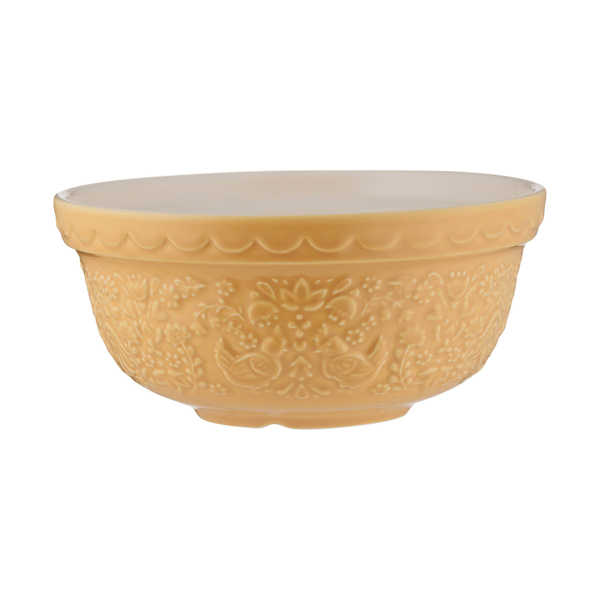 Mason Cash orange Rührschüssel mixing bowl with Home to Roost design, ceramic kitchenware for baking and cooking.