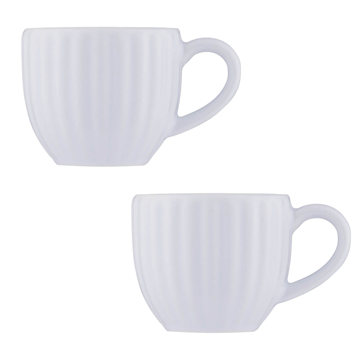 P & K PRICE & KENSINGTON TASSEN Luxe white 85 ml ceramic cup with sleek design and smooth finish.