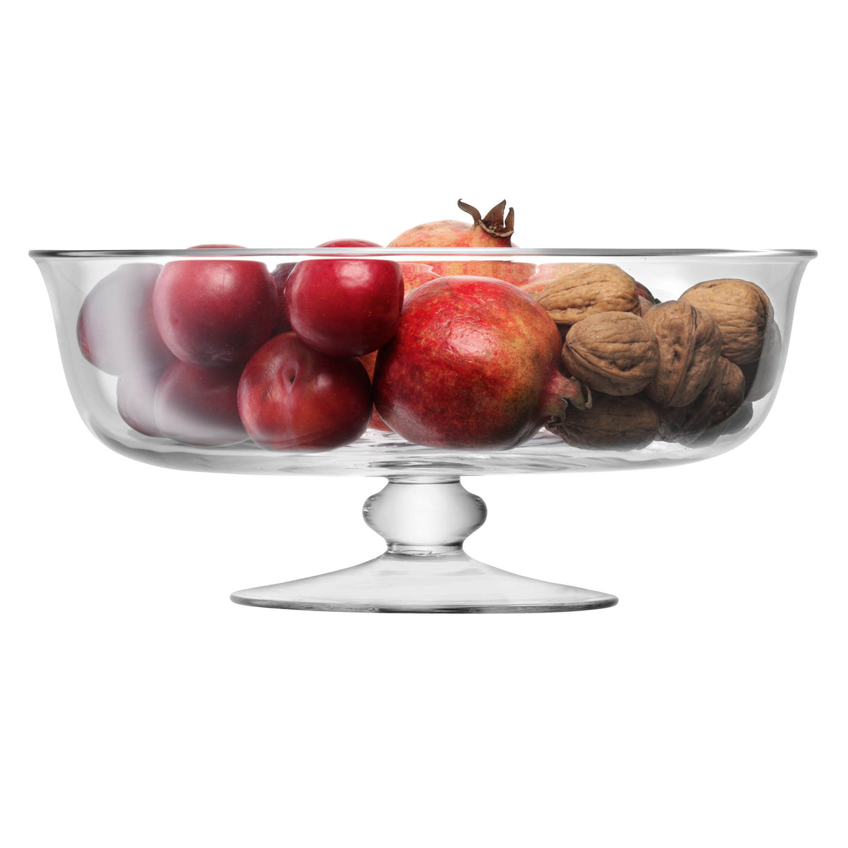 LSA Serve serving bowl in clear glass, round shape, 31cm diameter, ideal for serving salads or dishes in elegant table settings.
