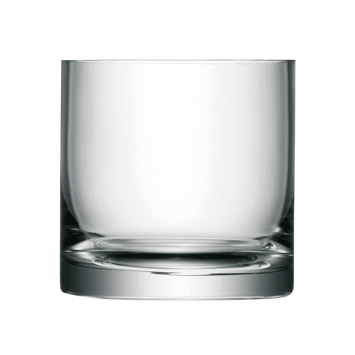 LSA clear column vase or candleholder, H12cm and 12cm diameter, with a sleek cylindrical design and transparent glass finish.