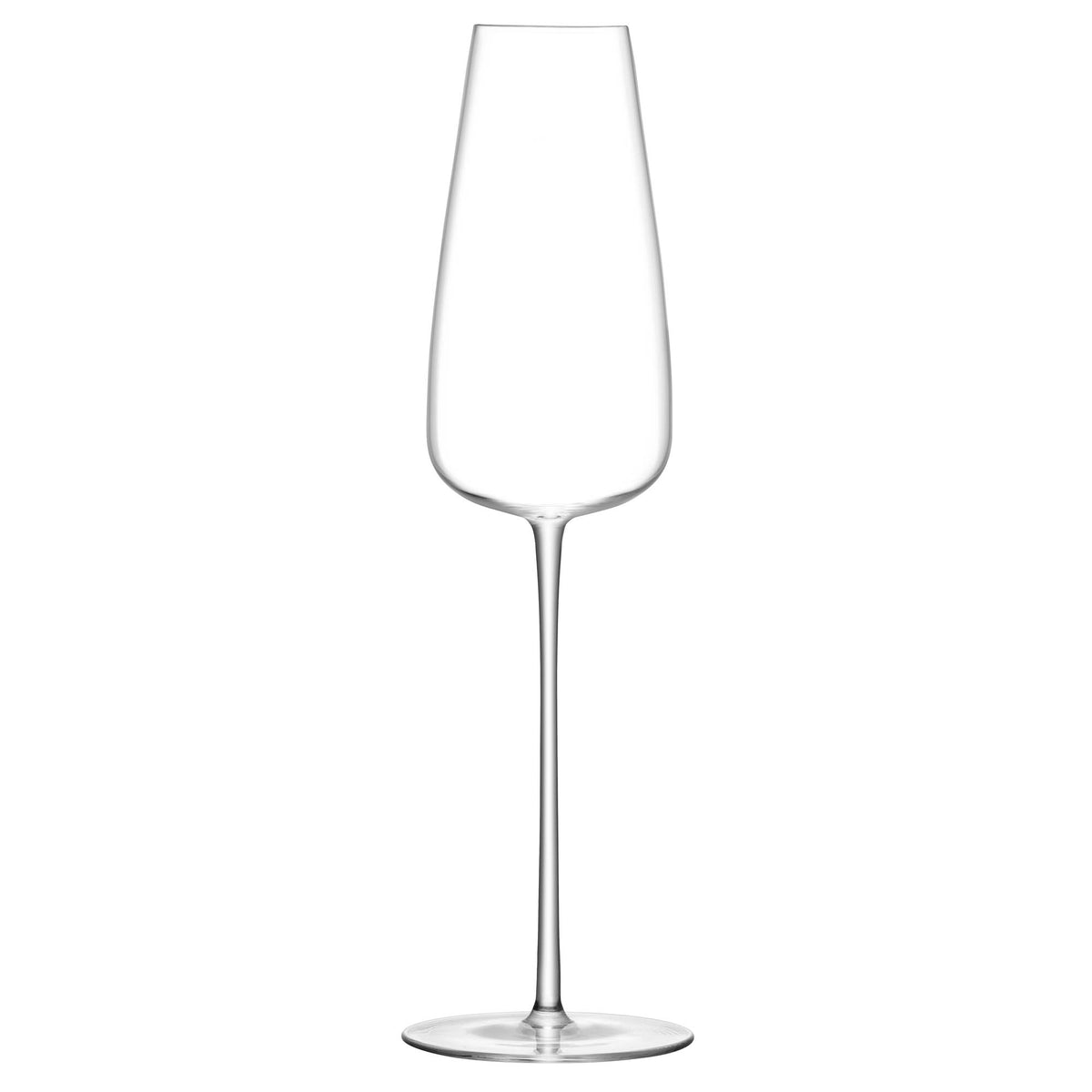 Pair of clear LSA Wine Culture champagne flutes, 330ml Sektglas with elegant design, perfect for celebrating special occasions.