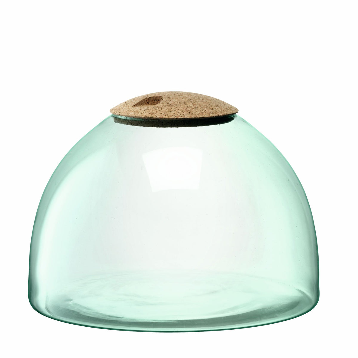 LSA Garten im Glas CANOPY with matte finish, 16.5cm tall, decorative glass planter for outdoor or indoor plants.