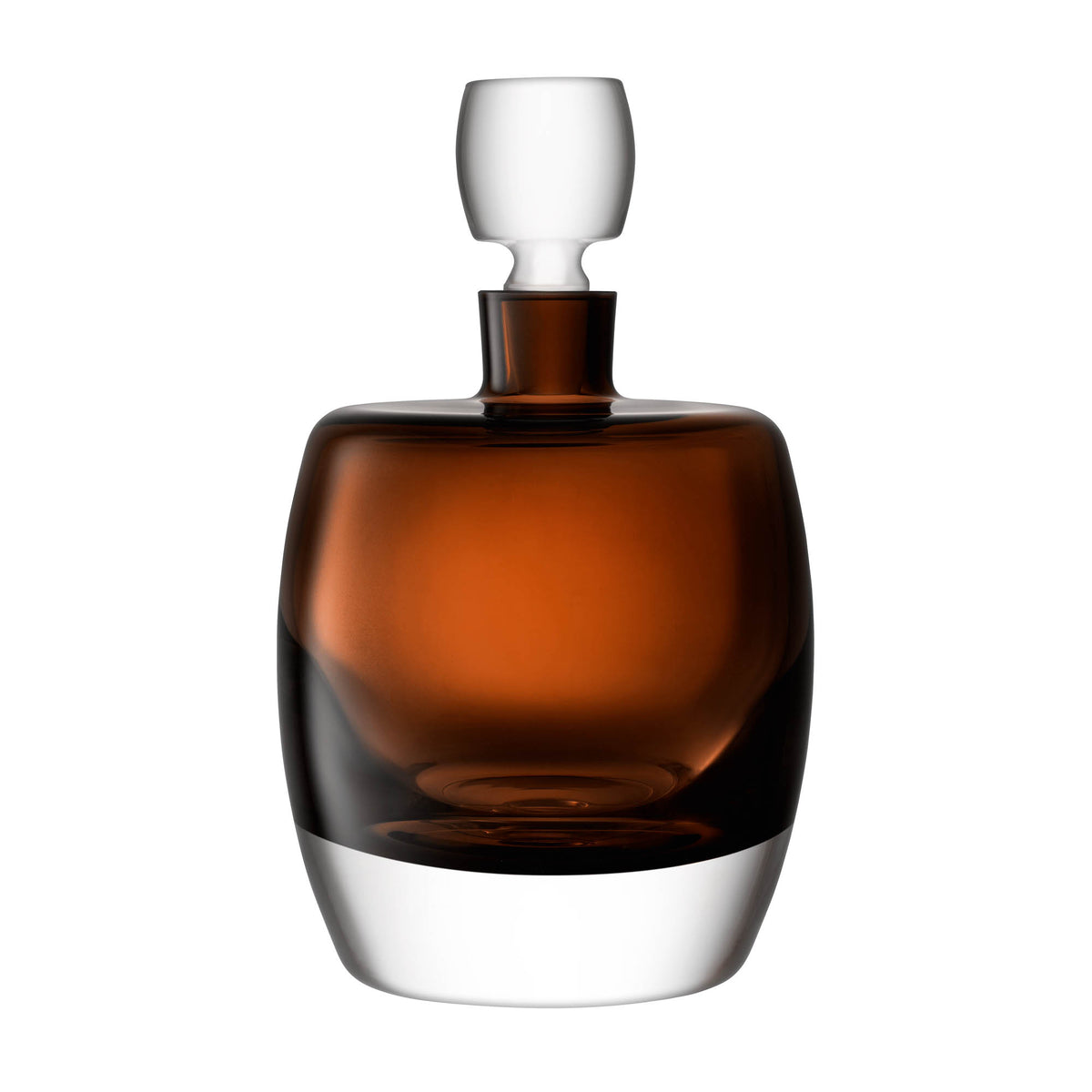 LSA Whisky Club decanter in peat brown with 1.05L capacity, elegant glass decanter for whiskey storage and presentation.