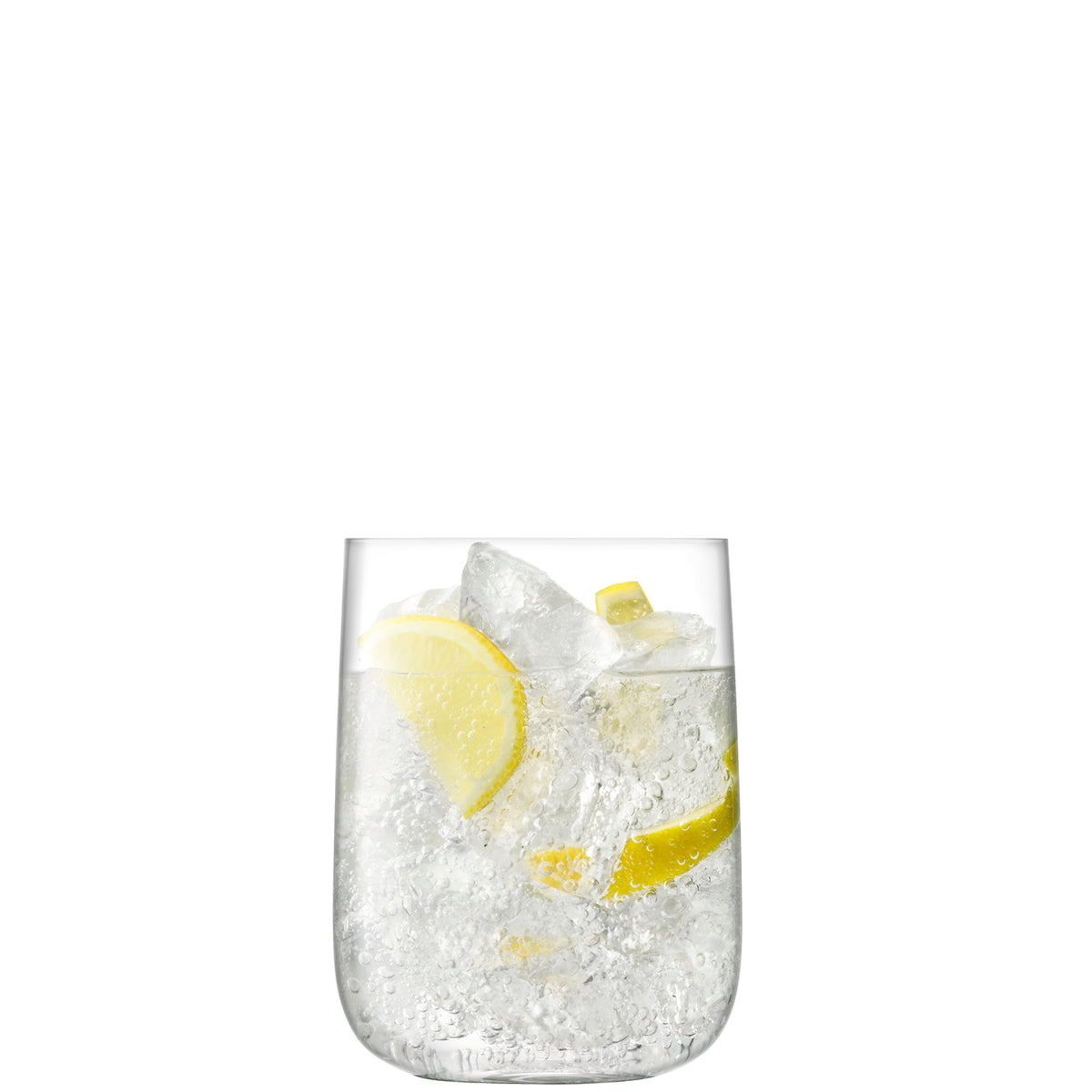 Set of four clear LSA Borough tumblers, 625ml each, featuring sleek design and durable glass for everyday use.