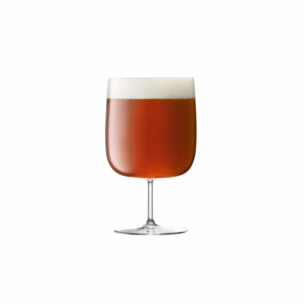 Set of four LSA Borough craft beer glasses, 625ml clear glass, featuring elegant design for enjoying craft beers.