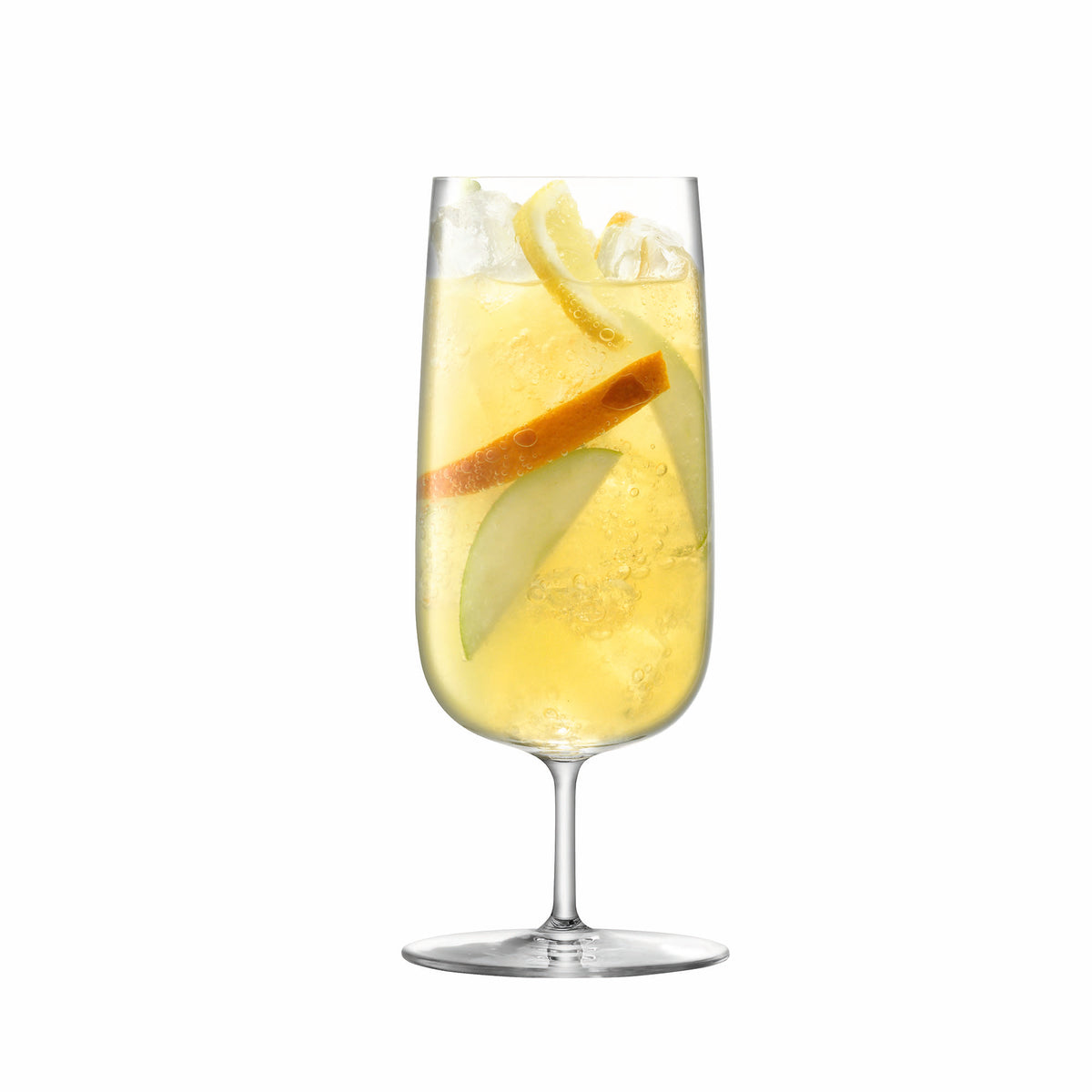Set of four LSA Borough Pilsner glasses, 440ml clear beer glasses with elegant design for serving pilsners.