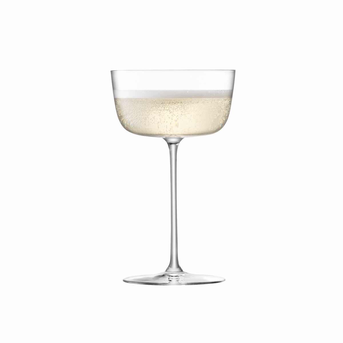 Set of four clear LSA Borough cocktail glasses, 240ml capacity, showcasing elegant design for serving cocktails.