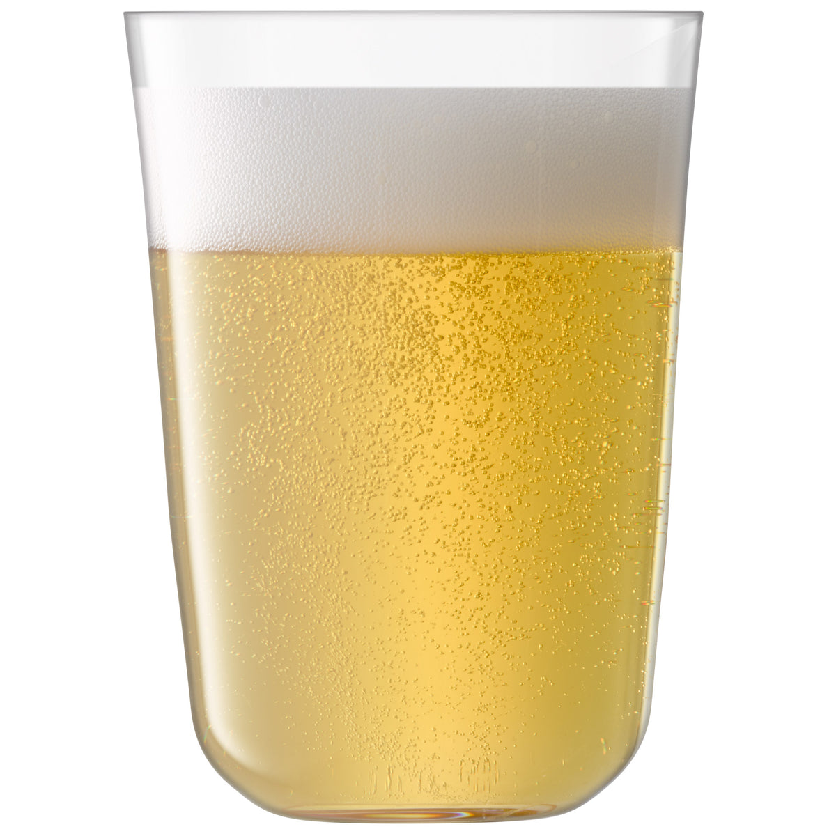 Set of four clear LSA Tumbler ARC glasses, 550ml capacity each, with sleek, modern design and smooth glass finish.