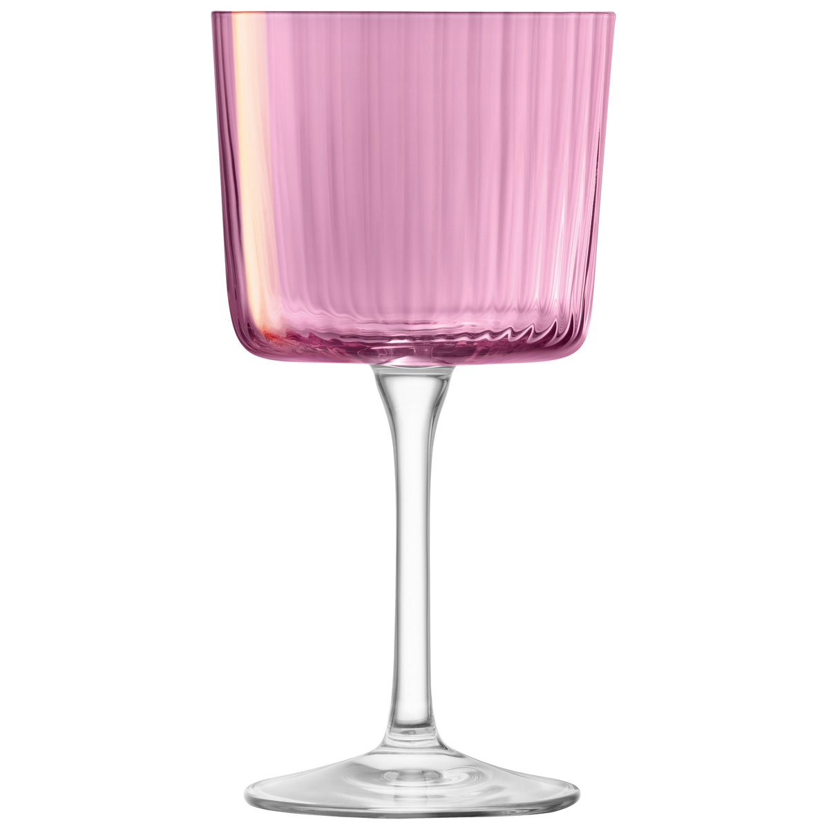 Set of four LSA GEMS berry wine glasses, clear glass with elegant shape, perfect for serving wine in style.