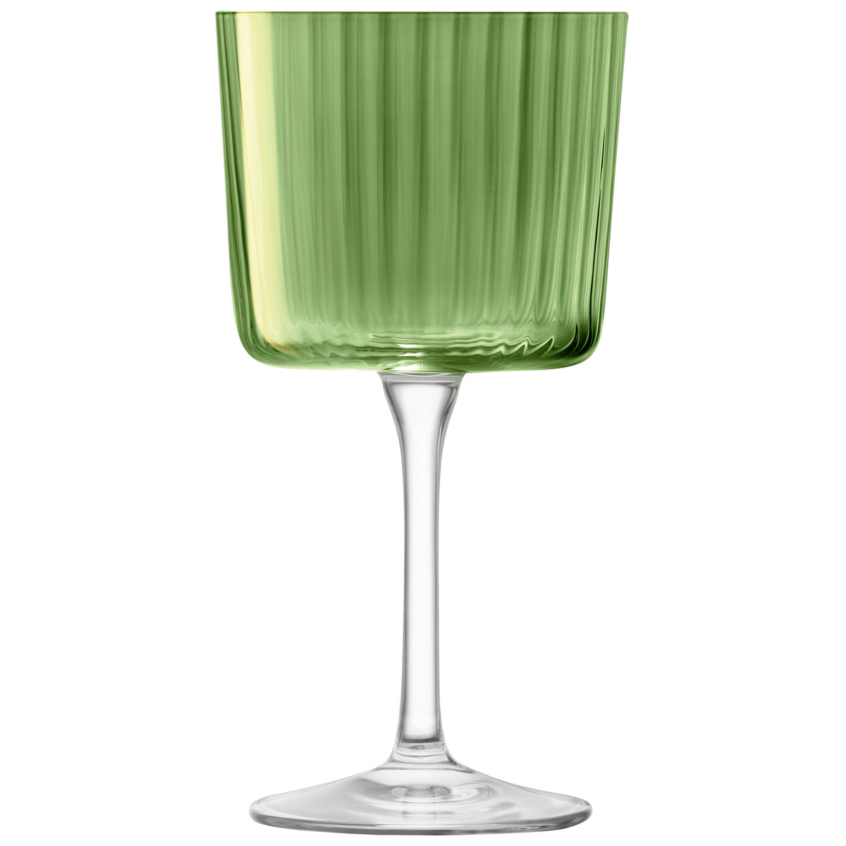 Set of four LSA GEMS Weingläser in smaragd green glass, elegant wine glasses with a modern design.